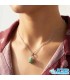 گردنبند زمرد اصل هند (بازنجیر استیل)