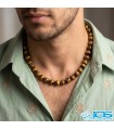 گردنبند چشم ببر اصل سایز 10 مکرومه بافی | انرژی مثبت
