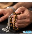 تسبیح 33 تایی سنگ چشم ببر سایز 10 میل مردانه | زیبا، انرژی‌بخش و معنوی