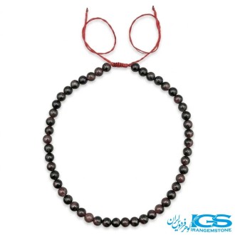 گردنبند گارنت مکرومه‌بافی | انرژی عشق، قدرت و پایداری