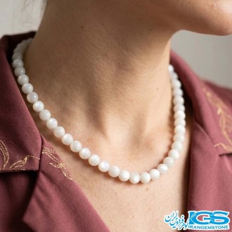 گردنبند مون استون حجرالقمر مدل زنده