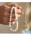 تسبیح سنگ مون استون 33 تایی - سنگ آرزوها