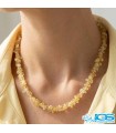 گردنبند سیترین راف چیپسی اصل | سنگ ثروت، انرژی و اعتمادبه‌نفس