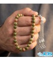 تسبیح سنگ اوناکیت 33 تایی | زیبایی طبیعی و انرژی مثبت