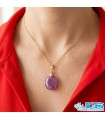 گردنبند یاقوت سرخ اصل برمه (بازنجیر استیل)