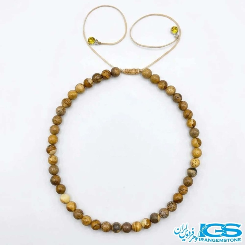 گردنبند جاسپر مکرومه بافی
