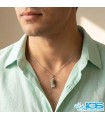 گردنبند زمرد اصل هند (بازنجیر استیل)
