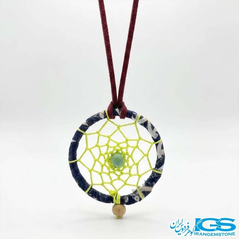 گردنبند دریم کچر  با بند چرمی
