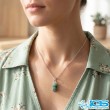 گردنبند زمرد اصل هند (بازنجیر استیل)