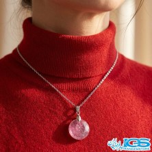 گردنبند یاقوت سرخ اصل برمه (بازنجیر استیل)