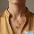 گردنبند استیل اسپیرال سان نماد جذب انرژی مثبت با زنجیر استیل