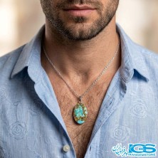 فیروزه نیشابور اصل (بازنجیر استیل)