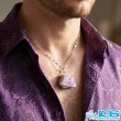 گردنبند سنگ آمیتیست ژئود اصل – نماد آرامش و محافظت