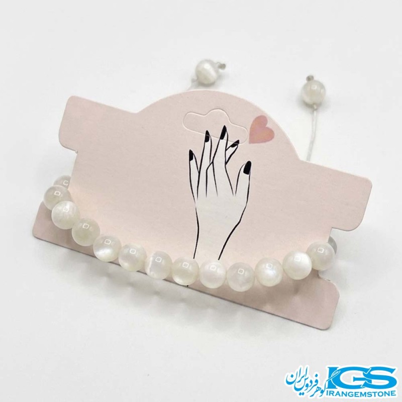 دستبند مون استون مکرومه بافی اصل