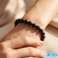 دستبند اونیکس اصل مکرومه بافی