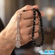 تسبیح تورمالین سیاه ۳۳ دانه اصل | محافظ انرژی منفی