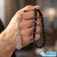 تسبیح تورمالین سیاه ۳۳ دانه اصل