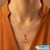 گردنبند یاقوت زرد اصل (بازنجیراستیل) | نماد ثروت، شادی
