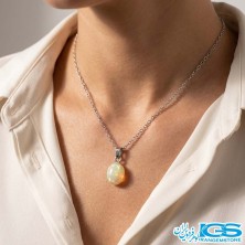 گردنبند اوپال استرالیا اصل (بازنجیراستیل) | بهبود ارتباطات عاطفی