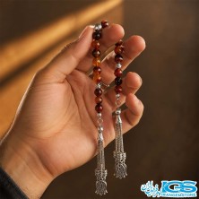 تسبیح زازا عقیق سرخ  کارنلین | سنگ انرژی، شجاعت و برکت