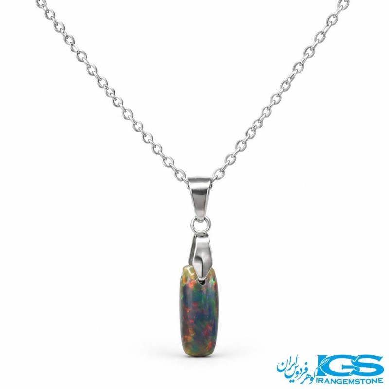 گردنبند اوپال استرالیا اصل (بازنجیراستیل) | بهبود ارتباطات عاطفی