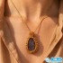 گردنبند گارنت مکرومه‌بافی | انرژی عشق، قدرت و پایداری