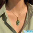 گردنبند زمرد راف اصل هند (بازنجیر استیل)