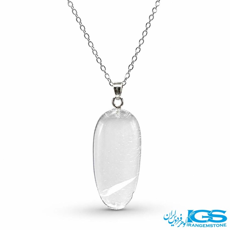 گردنبند سنگ کریستال کوارتز شفاف