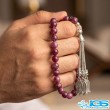 تسبیح تورمالین صورتی روبلیت ۳۳ دانه اصل | سنگ عشق