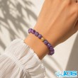 دستبند آمیتیست اصل توپ طلایی استیل (رنگ ثابت)