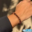 دستبند گارنت نارنجی گرید A اصل مکرومه‌بافی | سنگ عشق