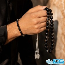 تسبیح اونیکس سلیمانی سایز 12 گرید A مدل مرد