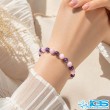 دستبند آمیتیست لوندر یاسی  و برزیلی جواهری مکرومه بافی | سنگ آرامش