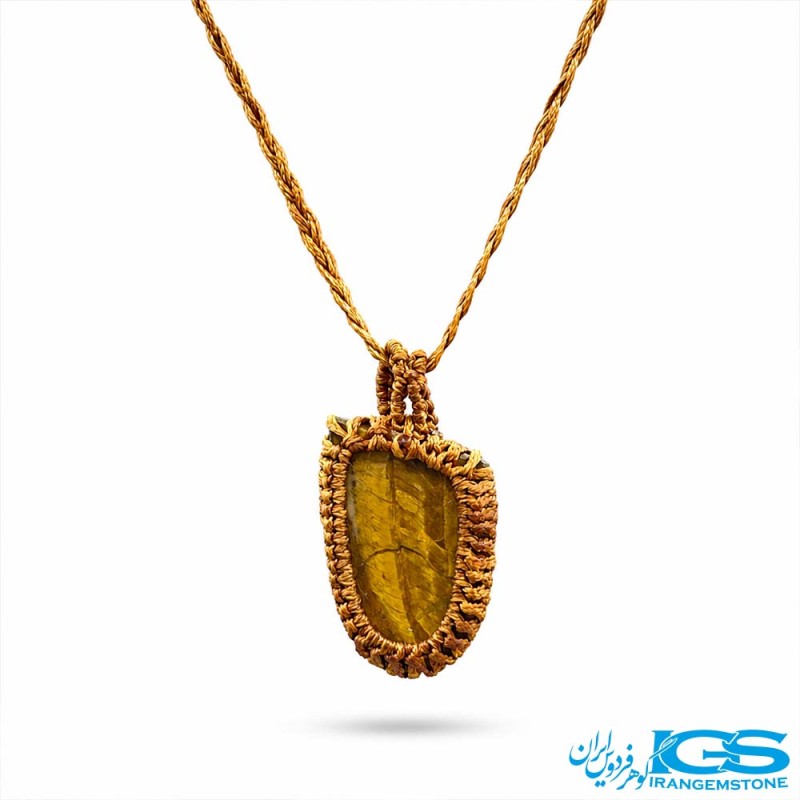 گردنبند چشم ببر اصل مکرومه بافی | قدرت و ثروت