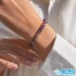 دستبند آمیتیست مکرومه بافی | سنگ آرامش و تعادل ذهن