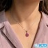 گردنبند یاقوت سرخ اصل برمه (بازنجیر استیل)