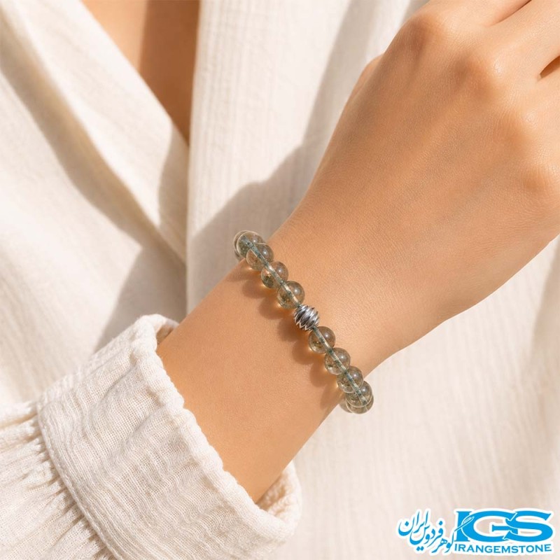دستبند کوارتز توپ نقره ای| تقویت‌کننده انرژی