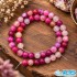 ریسه عقیق صورتی سایز 8 | تعادل، آرامش و درخشندگی