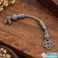 سر تسبیح برنجی آبکاری رادیوم طرح گره
