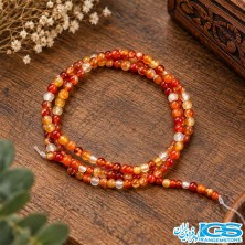 ریسه عقیق کارنلین سایز 4