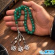 تسبیح عقیق سبز اصل 33 دانه | آرامش