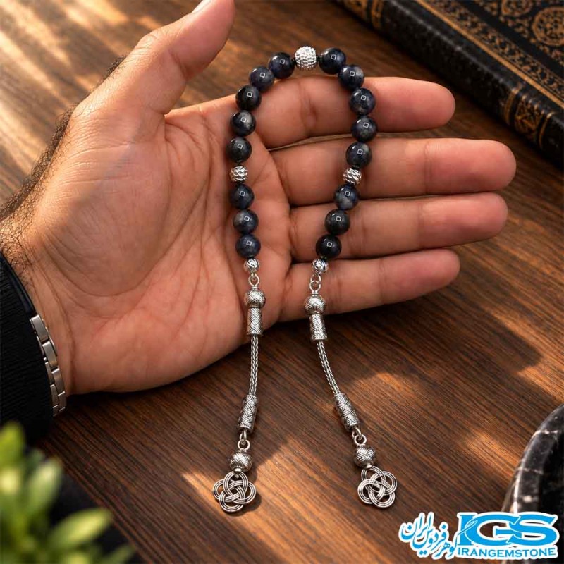 تسبیح سنگ کیانیت 33 دانه | انرژی مثبت، آرامش