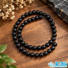 ریسه اونیکس مات عقیق سیاه سایز8 گرید A