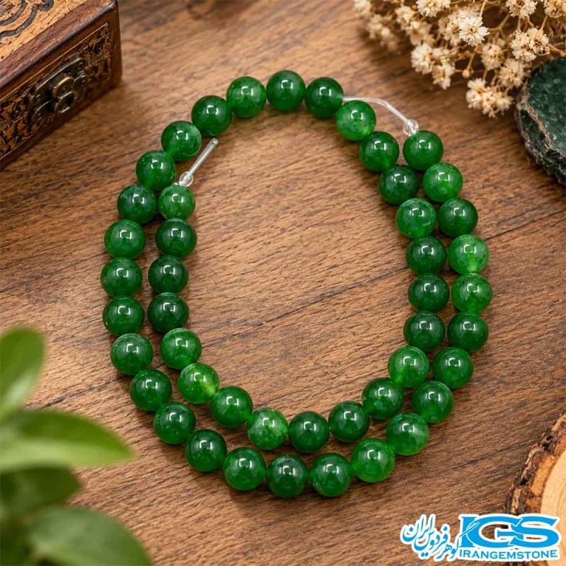 ریسه یشم سبز سایز 8 گرید A | شانس