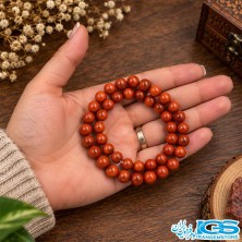 ریسه سنگ جاسپر سرخ سایز 8 | نماد ثبات، زمین و انرژی طبیعت