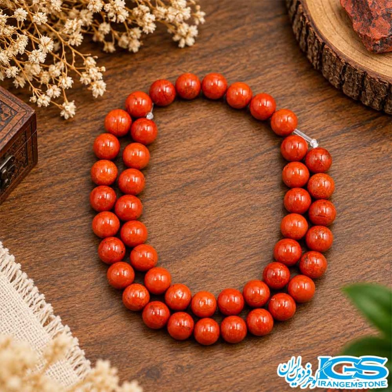 تصویر ریسه جاسپر قرمز برای ساخت زیورآلات