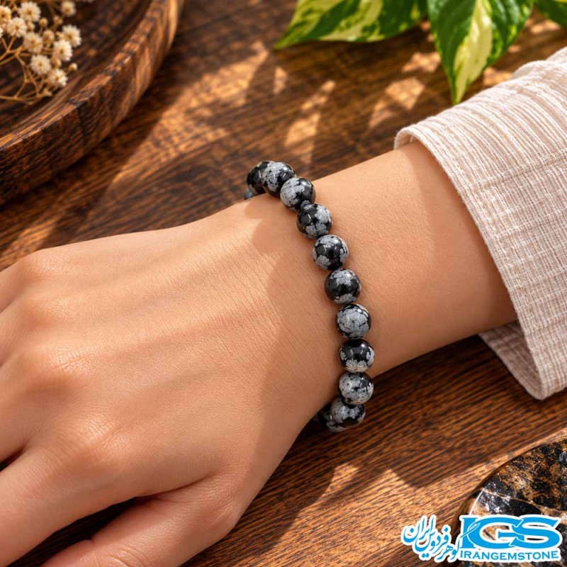 دستبند ابسیدیان دونه برفی کشی