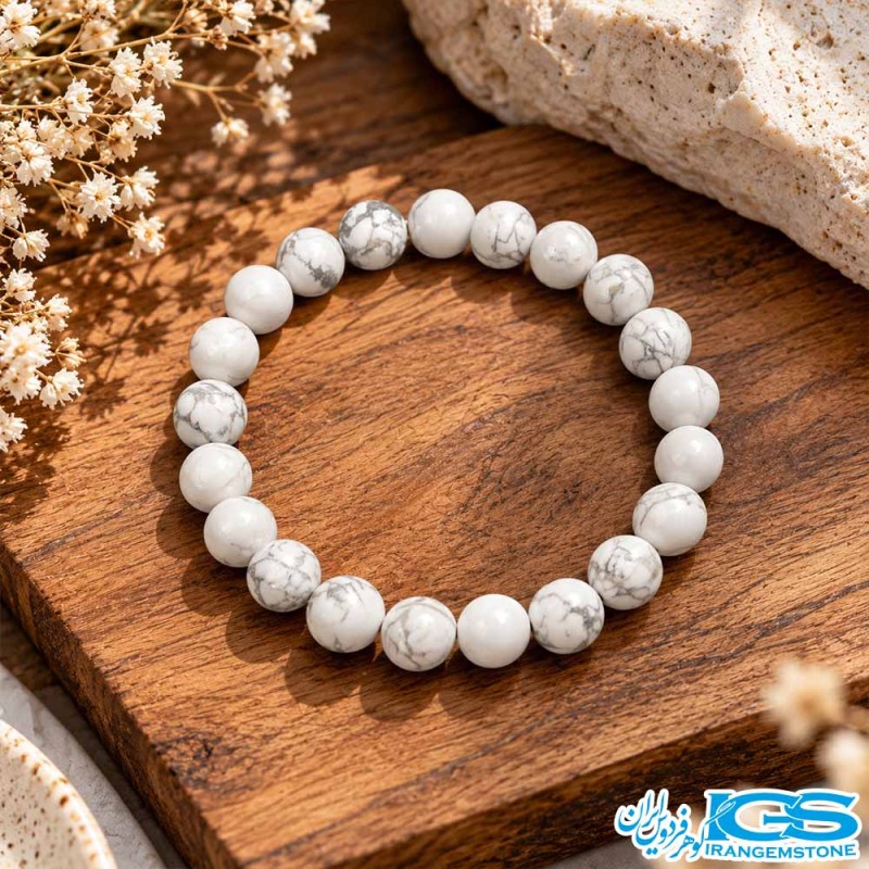 دستبند سنگ هولیت طرح  کشی