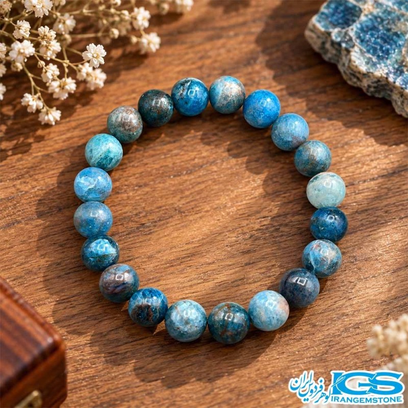 دستبند سنگ آپاتیت طبیعی