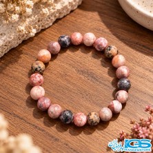 دستبند سنگ رودونیت صورتی طبیعی